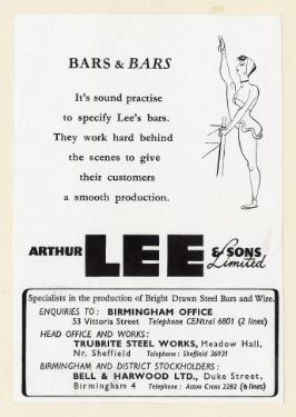 (Lee of Sheffield Ltd.) Arthur Lee and Sons Ltd., steel manufacturers, Trubrite Steelworks, Meadowhall