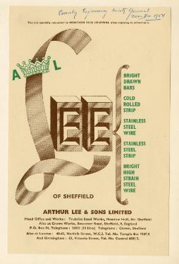 (Lee of Sheffield Ltd.) Arthur Lee and Sons Ltd., [steel manufacturers, Trubrite Steelworks, Meadowhall]
