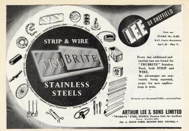 (Lee of Sheffield Ltd.) Arthur Lee and Sons Ltd., steel manufacturers, Trubrite Steelworks, Meadowhall