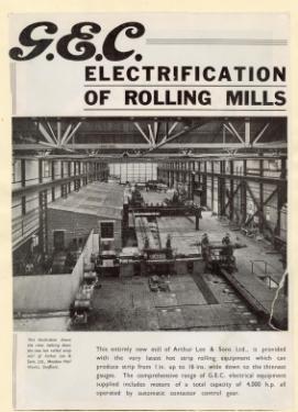 Advertisement for new hot rolled strip mill, (Lee of Sheffield Ltd.) Arthur Lee and Sons Ltd., steel manufacturers, Trubrite Steelworks, Meadowhall