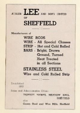(Lee of Sheffield Ltd.) Arthur Lee and Sons Ltd., steel manufacturers, Trubrite Steelworks, Meadowhall