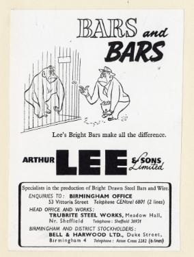 (Lee of Sheffield Ltd.) Arthur Lee and Sons Ltd., steel manufacturers, Trubrite Steelworks, Meadowhall