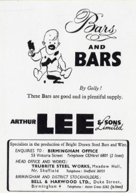 (Lee of Sheffield Ltd.) Arthur Lee and Sons Ltd., steel manufacturers, Trubrite Steelworks, Meadowhall