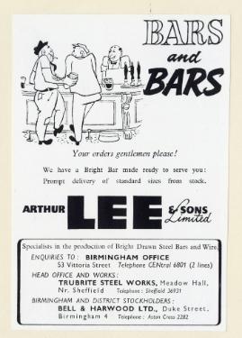 (Lee of Sheffield Ltd.) Arthur Lee and Sons Ltd., steel manufacturers, Trubrite Steelworks, Meadowhall