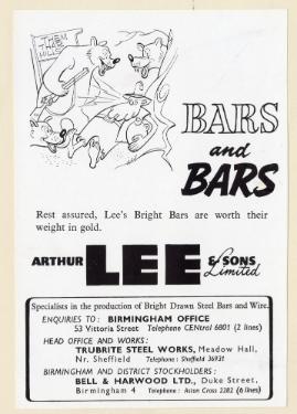 (Lee of Sheffield Ltd.) Arthur Lee and Sons Ltd., steel manufacturers, Trubrite Steelworks, Meadowhall