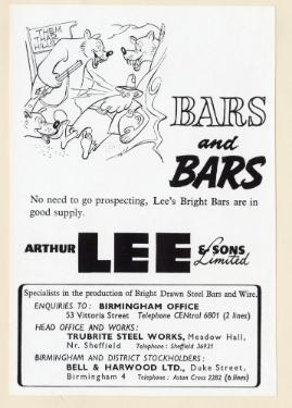(Lee of Sheffield Ltd.) Arthur Lee and Sons Ltd., steel manufacturers, Trubrite Steelworks, Meadowhall