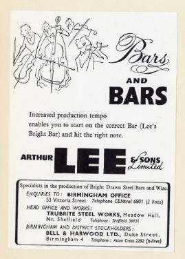 (Lee of Sheffield Ltd.) Arthur Lee and Sons Ltd., steel manufacturers, Trubrite Steelworks, Meadowhall