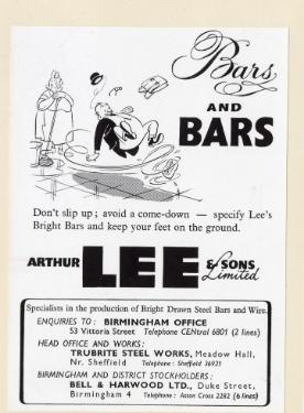 (Lee of Sheffield Ltd.) Arthur Lee and Sons Ltd., steel manufacturers, Trubrite Steelworks, Meadowhall