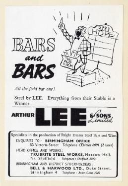 (Lee of Sheffield Ltd.) Arthur Lee and Sons Ltd., steel manufacturers, Trubrite Steelworks, Meadowhall
