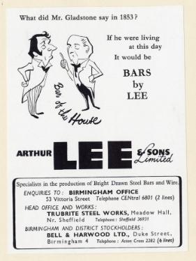 (Lee of Sheffield Ltd.) Arthur Lee and Sons Ltd., steel manufacturers, Trubrite Steelworks, Meadowhall