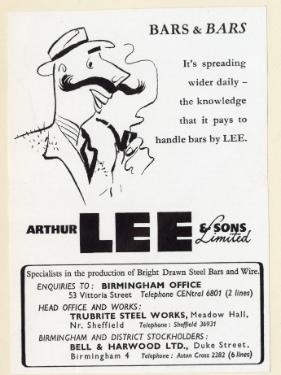 (Lee of Sheffield Ltd.) Arthur Lee and Sons Ltd., steel manufacturers, Trubrite Steelworks, Meadowhall