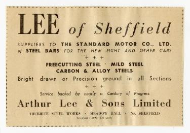 (Lee of Sheffield Ltd.) Arthur Lee and Sons Ltd., steel manufacturers, Trubrite Steelworks, Meadowhall