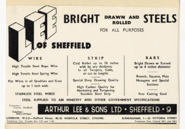 (Lee of Sheffield Ltd.) Arthur Lee and Sons Ltd., steel manufacturers, Sheffield