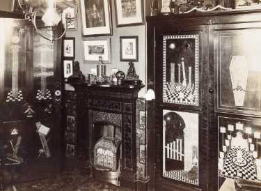 Masonic themed furnishings [Believed to be the home of Joseph Nodder, Ash Lea, 18 Crabtree Lane, Sheffield]