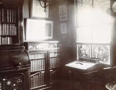 Masonic themed furnishings [Believed to be the home of Joseph Nodder, Ash Lea, 18 Crabtree Lane, Sheffield]