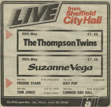 Advertisement for musical events, City Hall, Barkers Pool