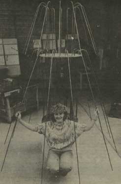 Naomi Banks of Beaver Hill [Secondary] School (latterly Handsworth Grange School and Handsworth Grange Academy) with her 'A' Level project sculpture