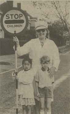 Sandra Thompson, finalist in the 1991 School Crossing Warden of the Year competition