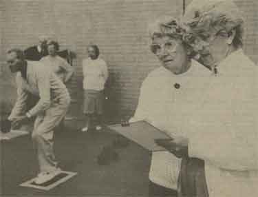 Indoor bowling, Colley Sports Centre, [Remington Road] during Sheffield's 'What's age got to do with it Festival'