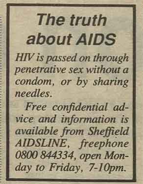 Advertisement for AIDSLINE