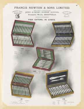 Francis Newton and Sons Ltd., Portobello Works [Portobello Street] (incorporating Josh. and Robert Dodge Ltd) - fish eaters in cases