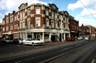 View: B00020 West Street at junction of Mappin Street showing (centre) No. 208 Bookworld, booksellers