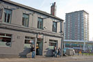 The Dulo Bar (formerly the Royal Oak Hotel), No. 17, Cemetery Road at the junction with Beeley Street and Lansdowne Road Flats in the background