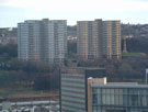 View: a00068 Elevated view of Claywood Flats, the Cholera Monument and Sheaf House from the Big wheel in the Peace Gardens