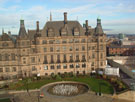 View: a00071 Elevated view of Town Hall and Peace Gardens from Big wheel, Pinstone Street