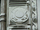 View: a00108 Carved details on the entrance to the Central Library, Surrey Street