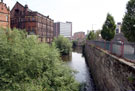 View: a00238 River Don from Lady's Bridge. Castlegate, right. Royal Exchange buildings, left