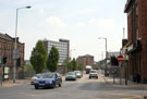 View: a00244 Castlegate at junction with (left) Ladys Bridge and (right) Waingate with the Hotel Bristol (formerly Smithfield House) in background