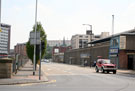 View: a00245 Castlegate from Lady's Bridge showing (right) No. 10 Hallam Carpet Co.