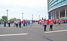 Sheffield United fans outside Wembley Stadium before the Championship play-off final against Burnley