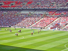 Championship play-off final at Wembley Stadium between Sheffield United (red kit) and Burnley