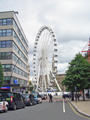 View: a00373 Wheel of Sheffield at the top of Fargate, taken from Barker's Pool