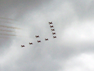 View: a00408 Fly-past by the Red Arrows during Sheffield Fayre at Norfolk Heritage Park