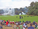 View: a00411 Military re-enactment by the American Civil War Society at Norfolk Heritage Park during Sheffield Fayre