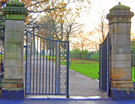 Gates at entrance to Cholera Burial Ground, Norfolk Road, Sheffield Gates at entrance to Cholera Burial Ground, Norfolk Road, Sheffield
