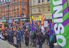 View: a00457 Protest against the budget cuts proposed by Sheffield City Council, led by the Unison trade union
