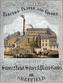 View: a00479 Advertisement for John Harrison, electro plater and gilder and manufacturer of silver nickel and plated goods, Norfolk Works, No.116 Scotland Street