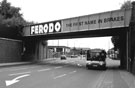 Ferodo Advertisement on the former Sheffield District Railway Bridge over Brightside Lane near the junction with Woodbine Road / Alfred Road, Attercliffe
