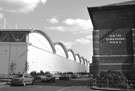English Institute of Sport (EIS) (left); Whitworth Lane and Attercliffe South Yorkshire Police Station, (right) from Attercliffe Common