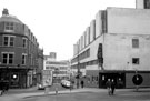 Nos, 35; 37 etc (left), Cambridge Street looking towards Pinstone Street showing The Casbah Nightclub (right) No. 1 Wellington Street