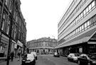 Premises formerly occupied by Ambiente, Nos 1-5 (right), Charles Street from Pinstone Street looking towards The Cornerhouse public house formerly Henrys Cafe Bar and Restaurant, No. 38 - 40 Cambridge Street