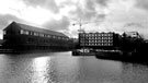 Victoria Quays/Canal Basin, Sheffield and South Yorkshire Navigation with Nabarro Nathanson, solicitors, No.1 South Quay (left) and the former Straddle Warehouse now The Straddle and used as offices