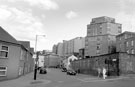 Nos. 100-92 (left),Trippet Lane looking towards Trippets Wine Bar (white building) from Rockingham Street with Morton Works Apartments in the background