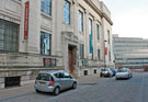 View: c03263 Main entrance, Central Library, Surrey Street looking towards Owen Building, Sheffield Hallam University