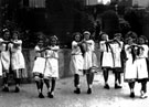 Country dancing in preparation for Empire Day 1948, Hucklow Road School