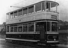 Electric Tram No. 159 on private track in Abbey Lane on a new-just entered service. Tram was new on 31/08/1933, withdrawn 1958